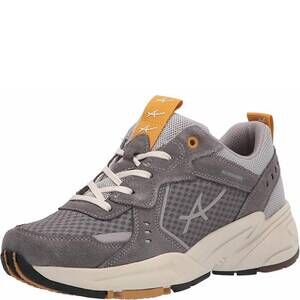 NEW ALLROUNDER women's dynamic trainer sneakers in charcoal grey suede